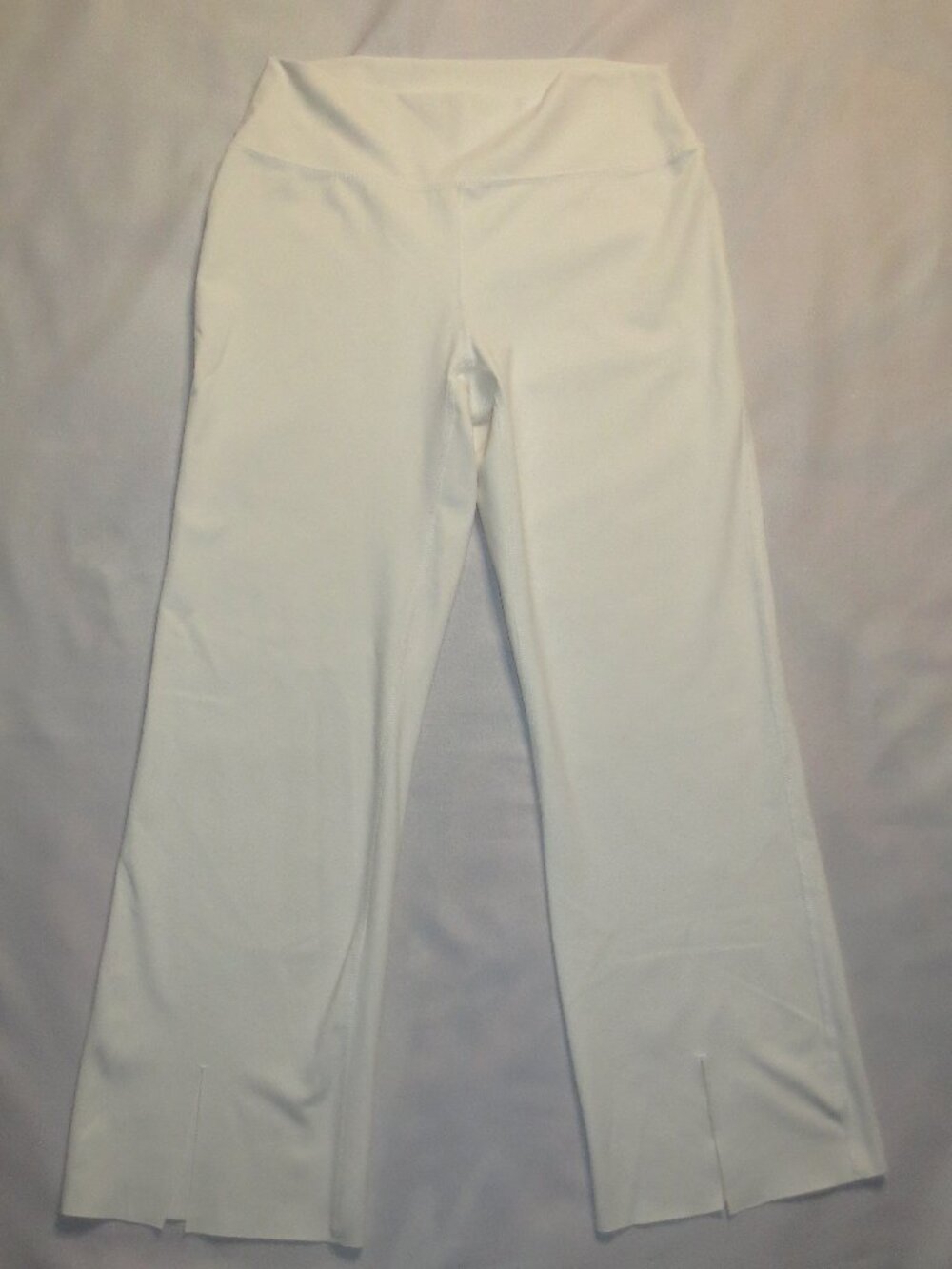 HARMONY BALANCE womens PANTS cream LEGGINGS workout SPLIT LEG yoga SIZE L